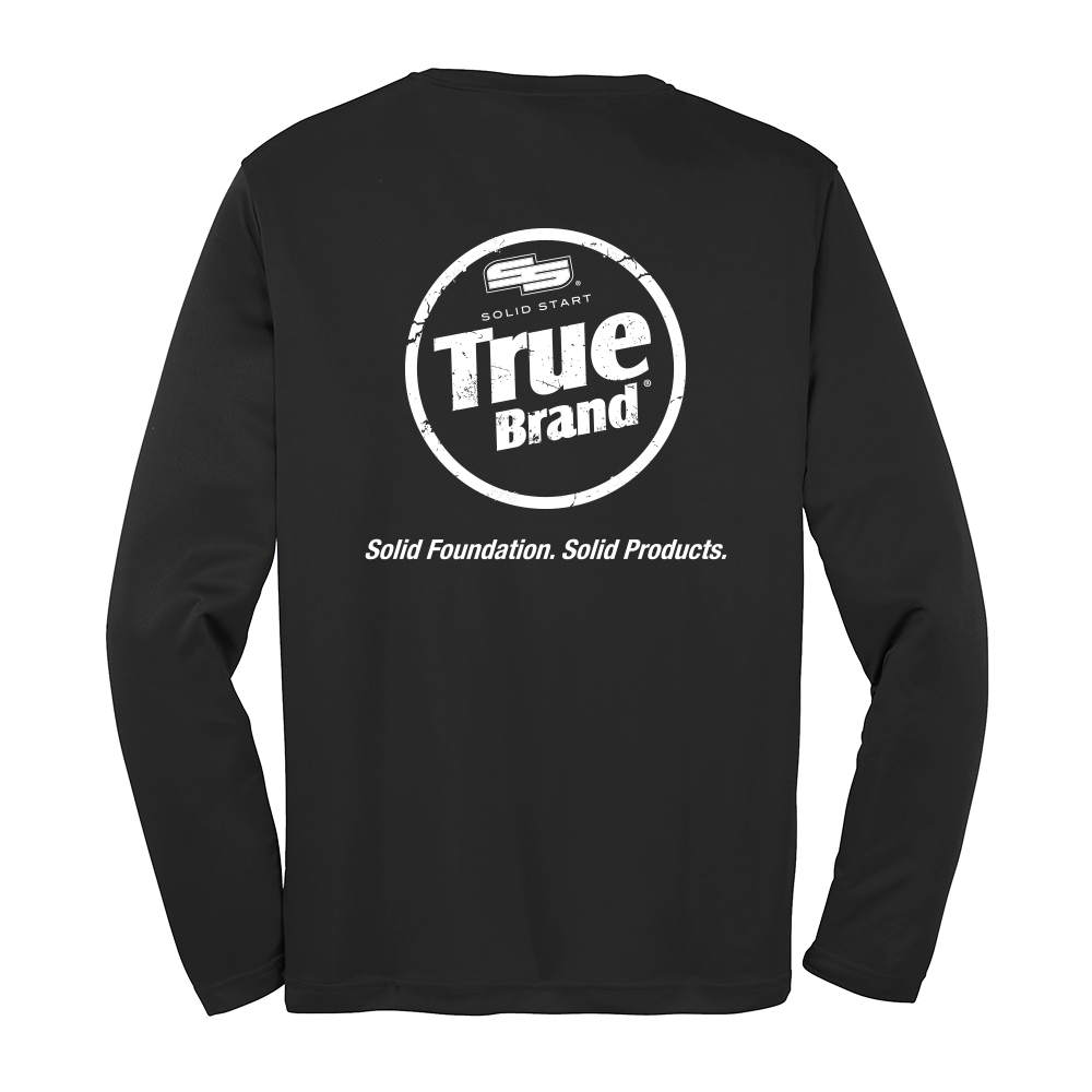 True Brand Logo Long Sleeve Performance Tee