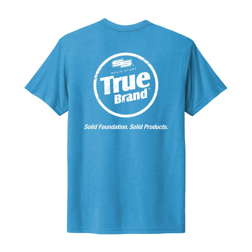True Brand Logo Tri-blend Crew Tee