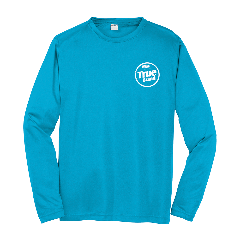 True Brand Logo Long Sleeve Performance Tee